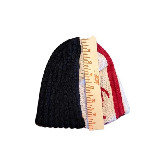 Smartwool Beanie Logo graphic Merino Wool Mens Red White Blue One Size - Picture 4 of 10